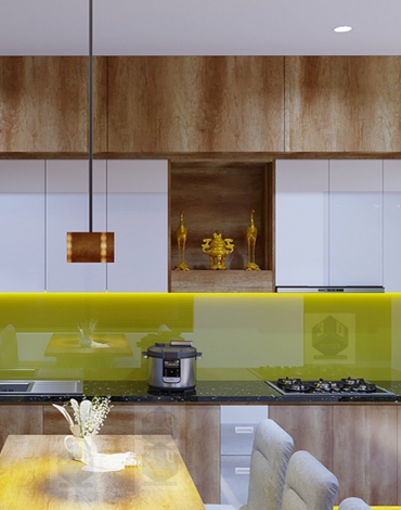 TỦ BẾP ACRYLIC + MELAMINE